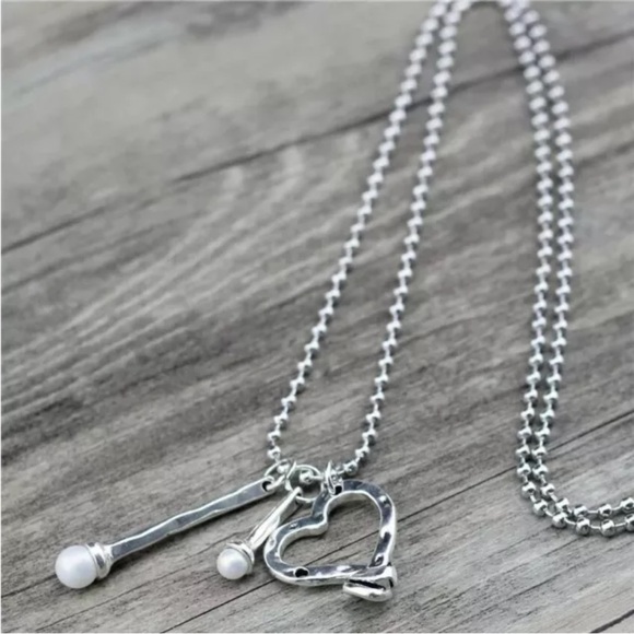 Nailed Heart - Boho long Necklace - Picture 2 of 12